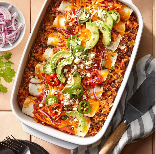 Black Bean and Rice Enchiladas