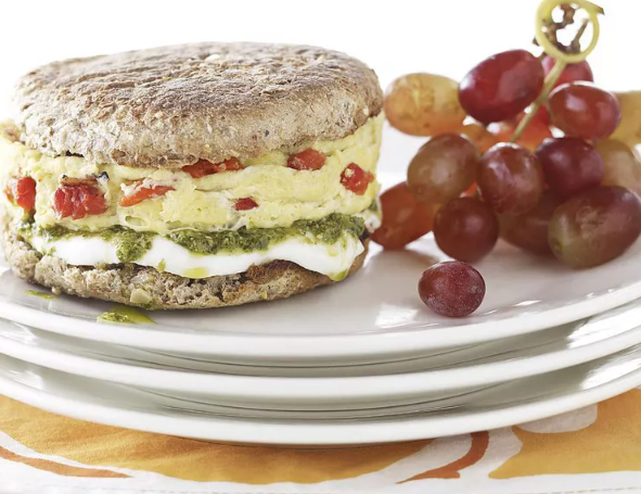 Pesto, Mozzarella & Egg Breakfast Sandwich