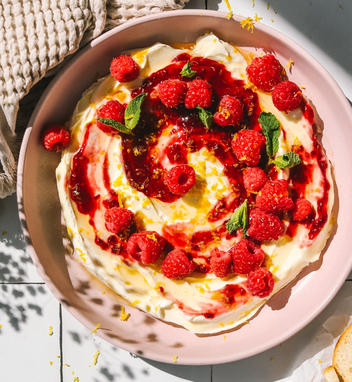 Raspberry and Lemon Fruit Dip